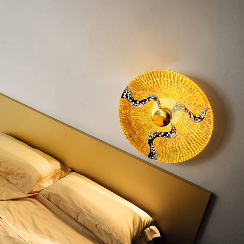 KOLARZ Luna Kiss Gold vegglampe, 24 karat, Ø 54 cm