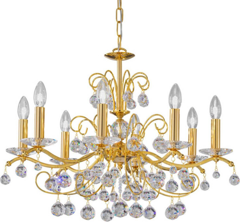 KOLARZ Carmen 2 skåler krystall 8 lyskilder Ø70cm