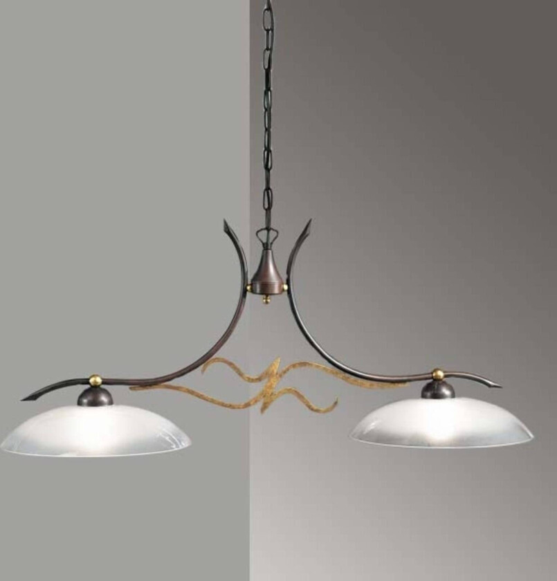 Hengelampe Amabile, rust/gull, 2 lyskilder