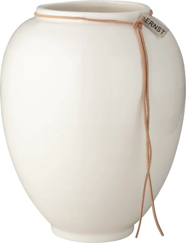 vase hvitglassert 22 cm