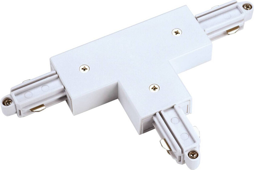 T-kontakt 1-faset HV-skinne høyre, hvit