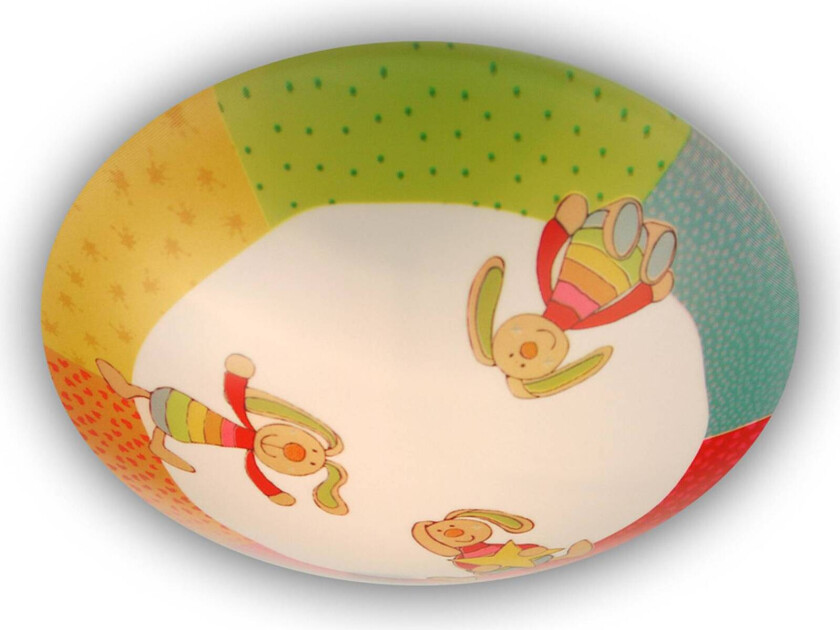 Rainbow Rabbit - rund taklampe til barnerommet