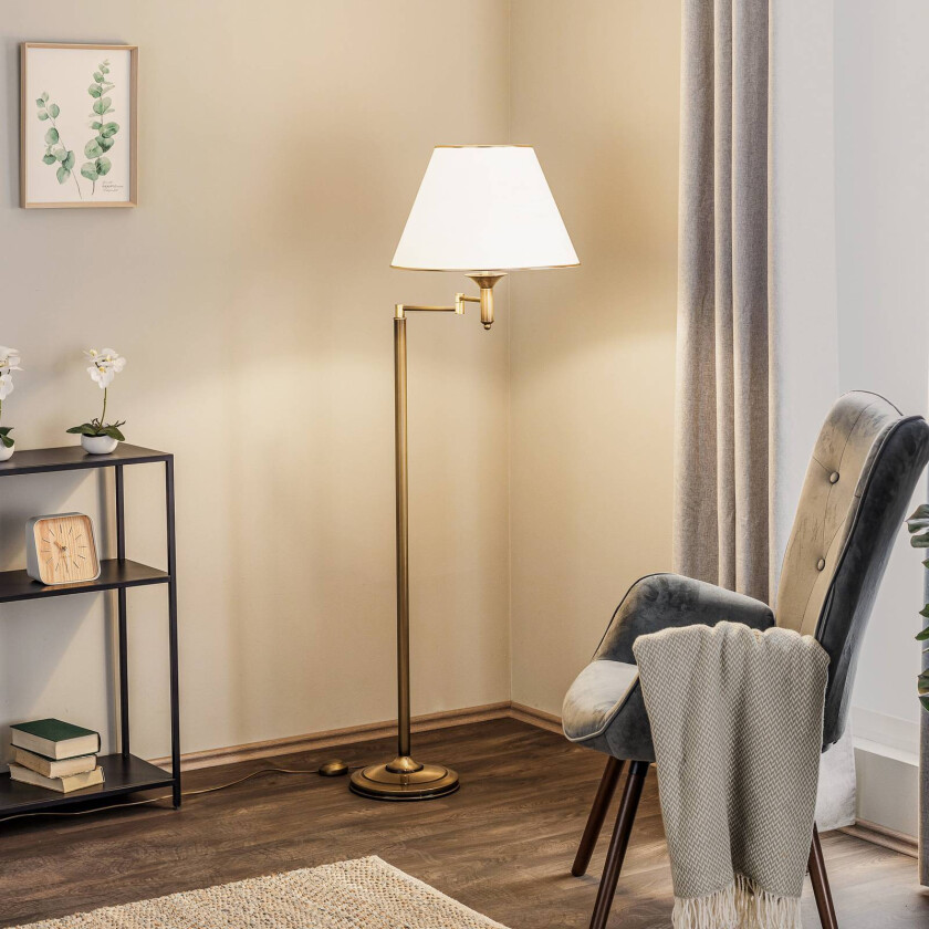 Gulvlampe Birmingham patinert med ledd