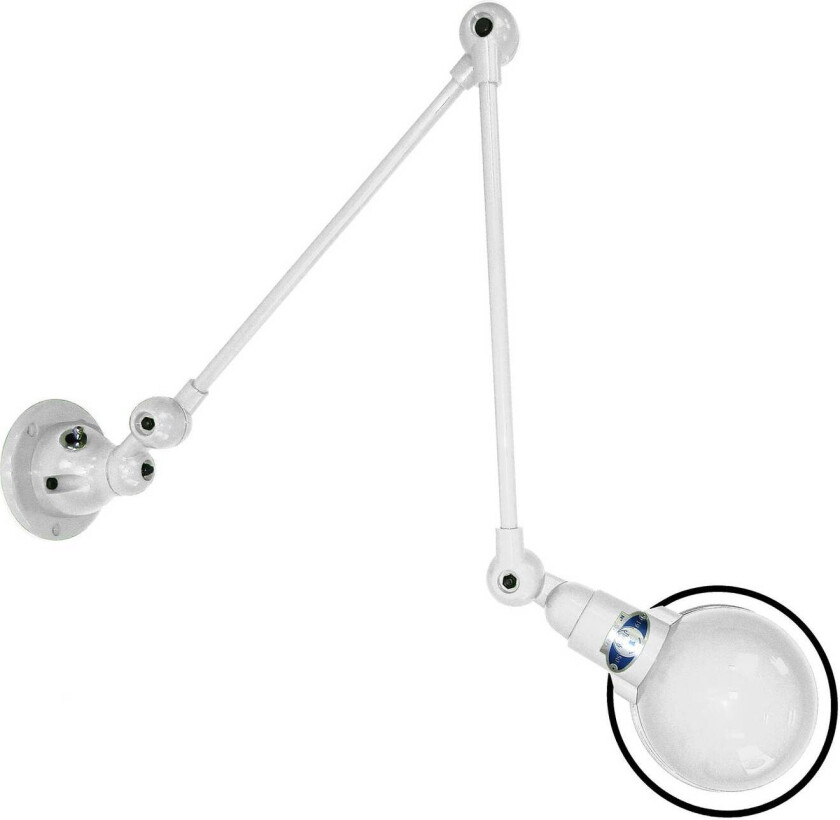 Signal SI331 vegglampe 2 lag arm hvit