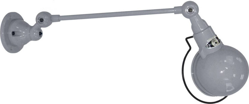 Signal SI301 vegglampe med arm, sølvgrå