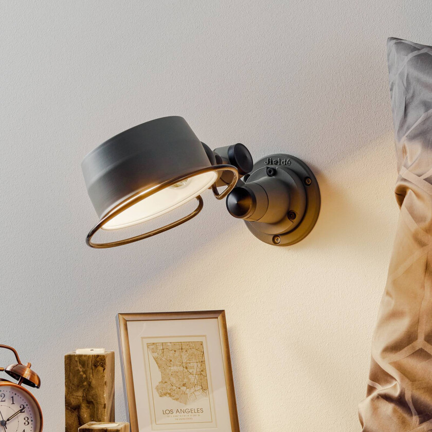 Lak L1000 vegglampe med ledd, matt grå