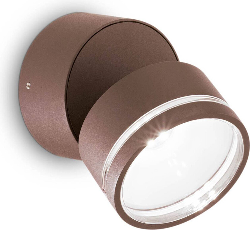 Ideal Lux Omega Round LED-vegglampe 4 000 K kaffe