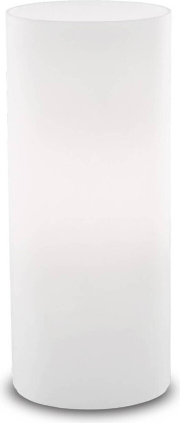 Bordlampe Edo av hvitt glass, høyde 23 cm
