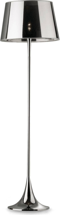 Gulvlampe London Cromo, høyde 174 cm, krom/klar