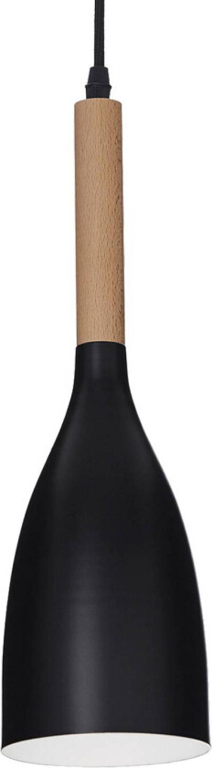 Hangelampen Manhattan med tredetaljer, svart