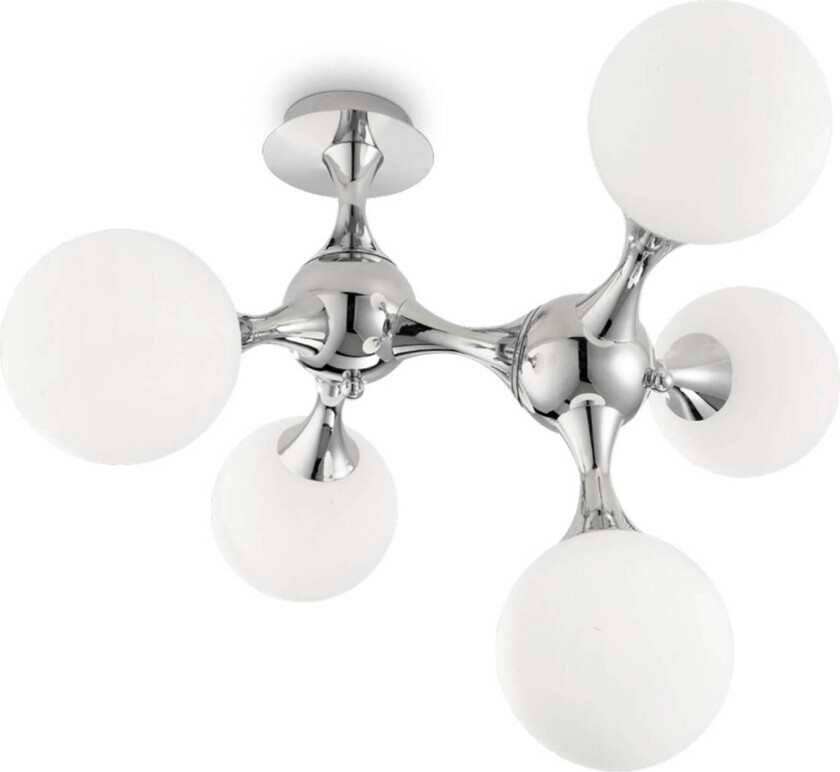 Taklampe Nodi Bianco, 5 lyskilder E14