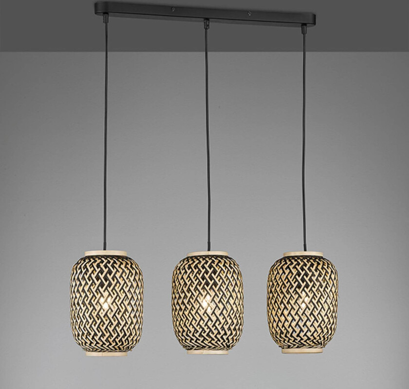 Hengelampe Hummel av bambus, 3 lyskilder