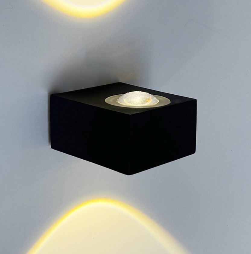 Utendørs LED-vegglampe Helsinki, svart