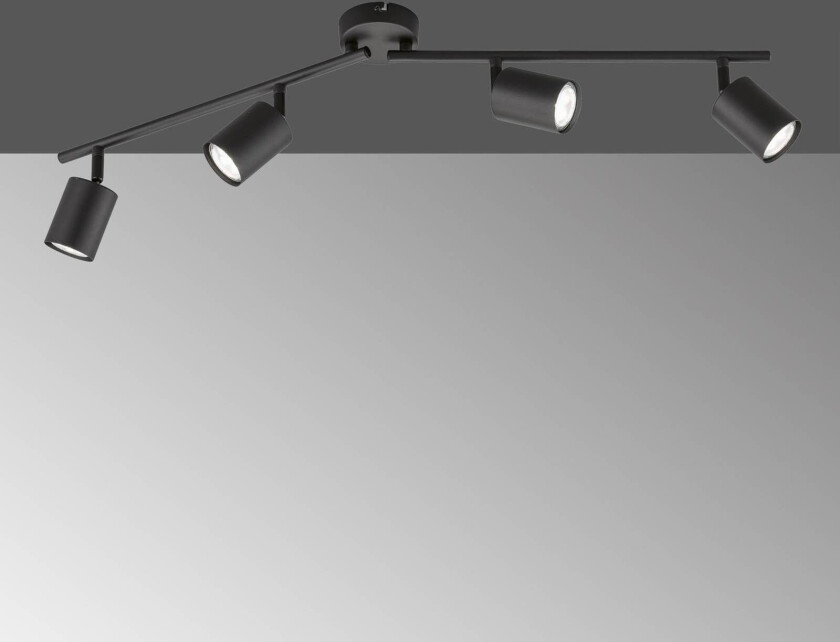 Vano LED-takspot svart, 4 lyskilder