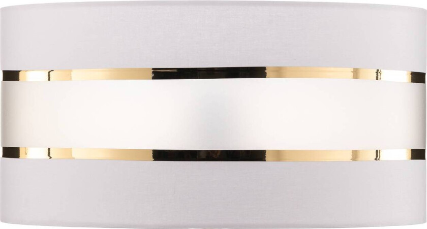 Lampeskjerm Helen E27 Ø40/høyde 20cm hvit/gull