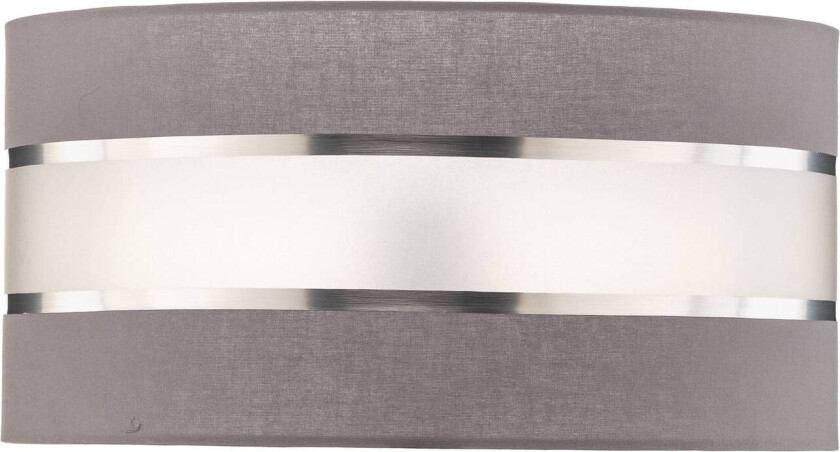 Lampeskjerm Helen E27 Ø40/høyde 20cm grå/sølv