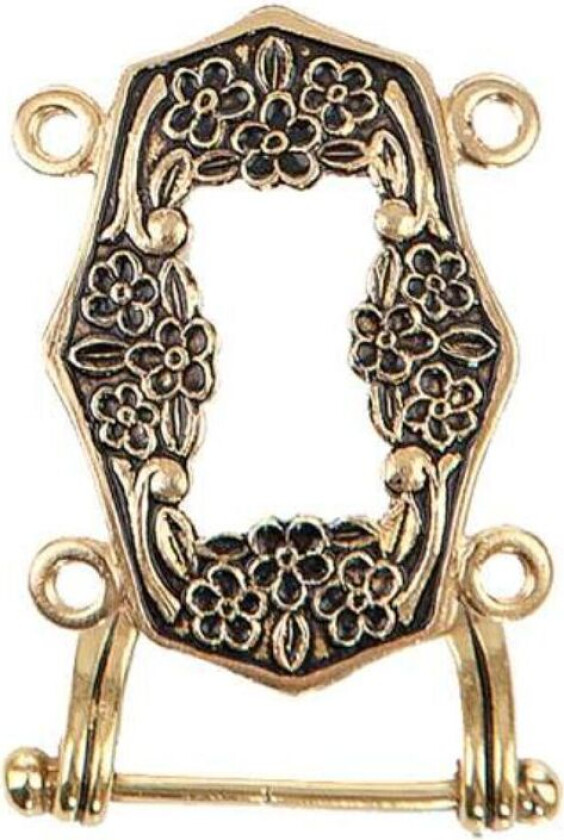 Løkenbunad, Veskestøl i 925 forgylt sølv med 2 mellomøsken