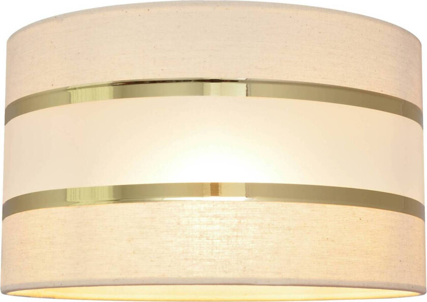 Lampeskjerm Helen E27 Ø25 / høyde 15 cm ecru-gull