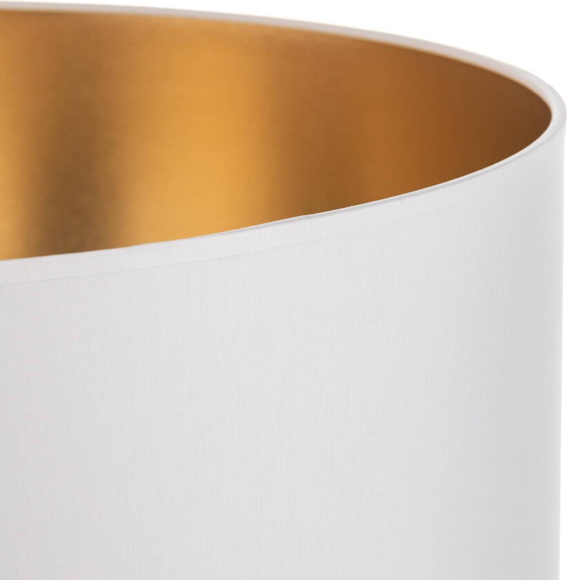 Lampeskjerm Alba, Ø 45 cm, E27, hvit/gull