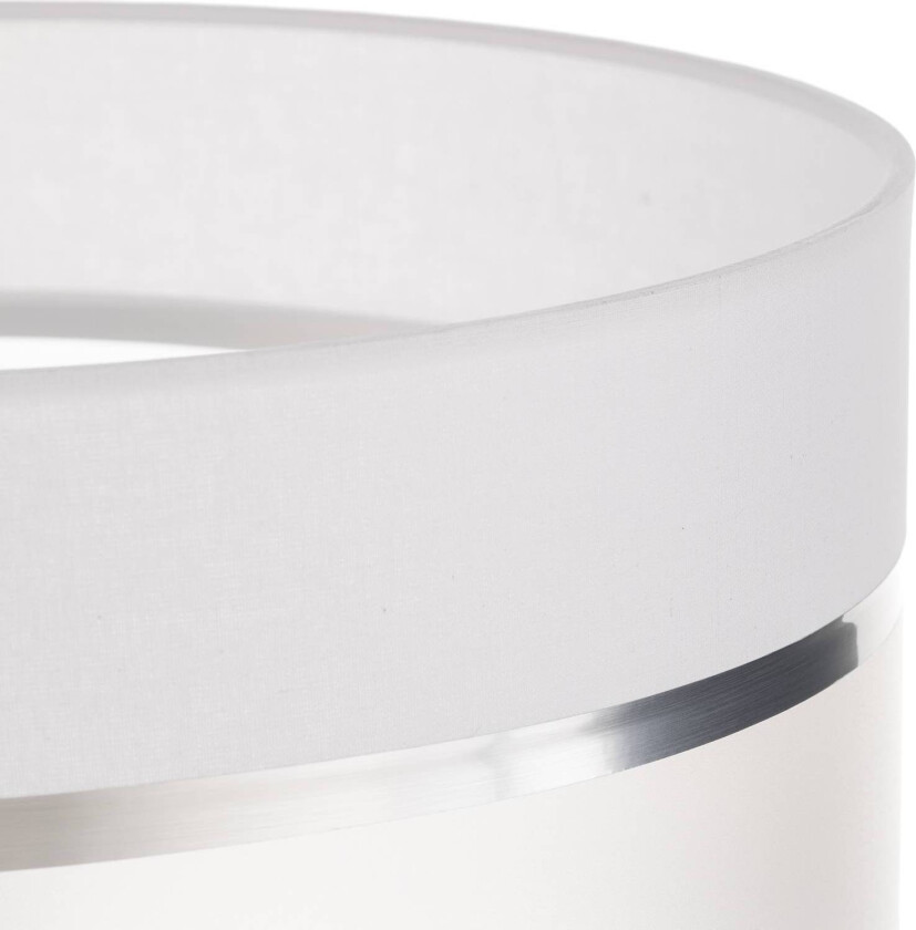 Lampeskjerm Helen E27 Ø35/høyde20cm hvit/sølv