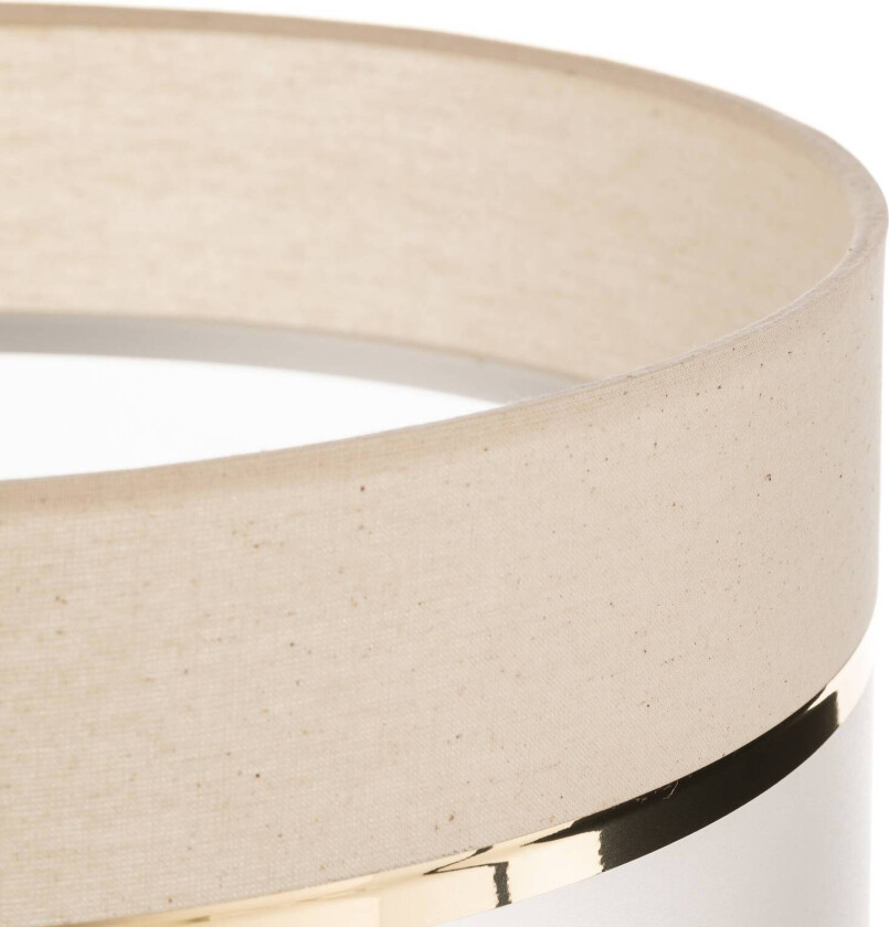 Lampeskjerm Helen E27 Ø35/høyde20cm ecru/gull