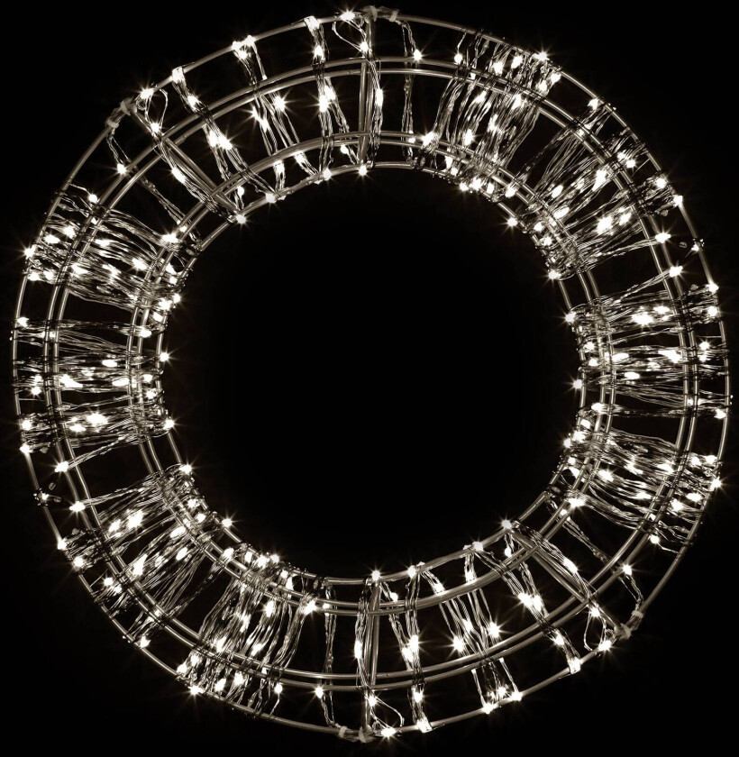 LED-julekrans, svart, 400 lysdioder, Ø 30 cm