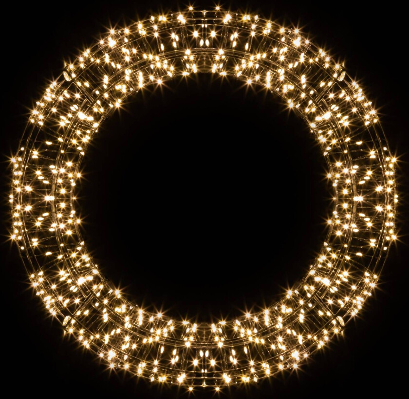LED-julekrans, gull, 800 lysdioder, Ø 50 cm