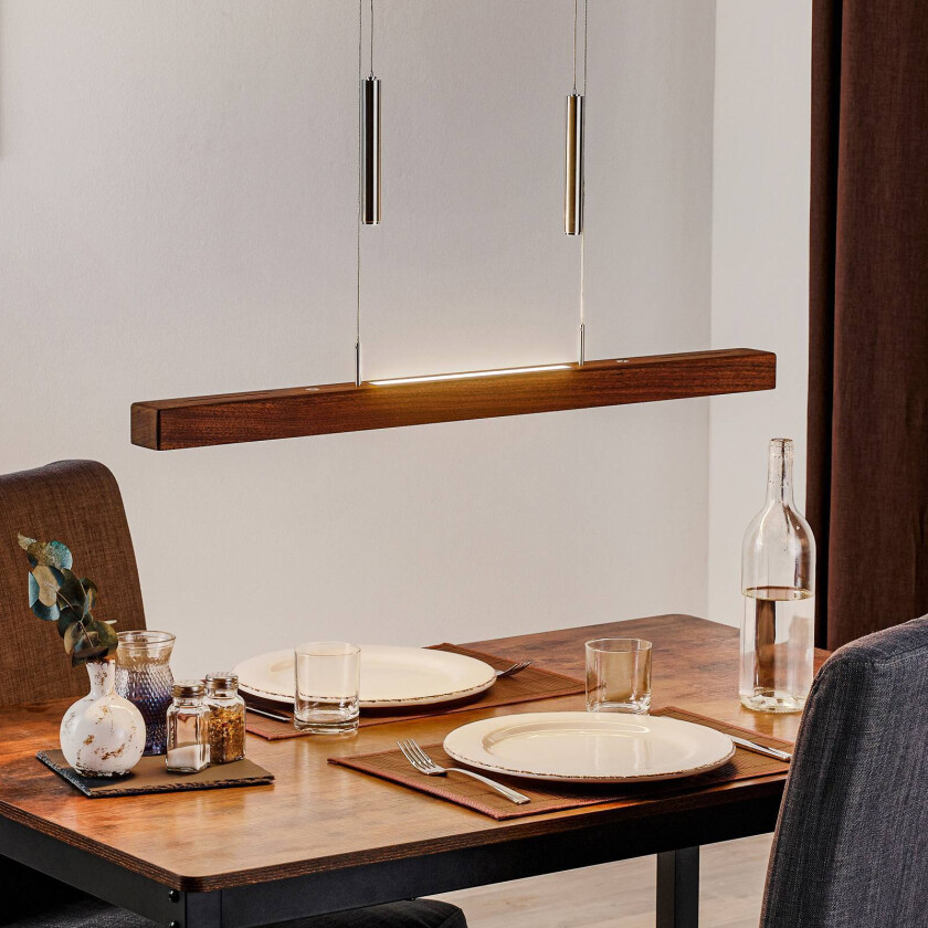 Leonora-hengelampe up&down 85 cm valnøtt