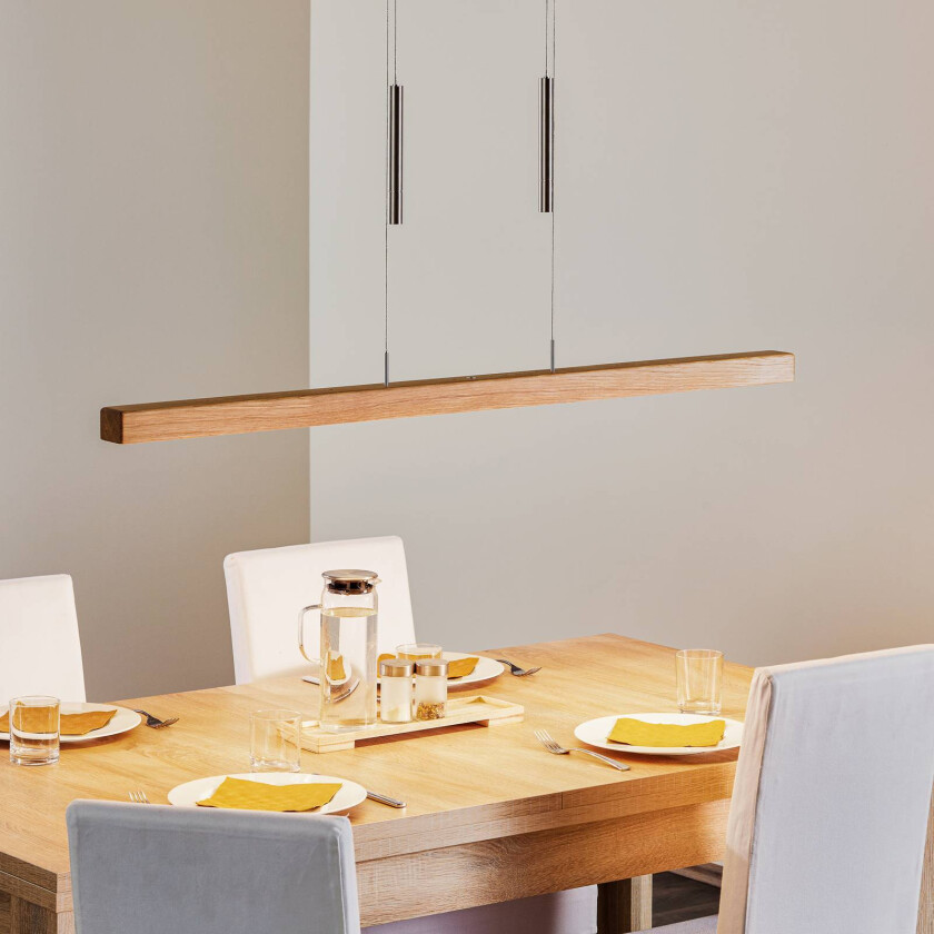 Leonora hengelampe down 121 cm eik natur