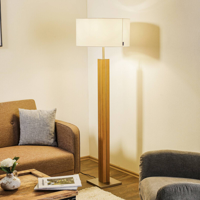 Dana gulvlampe, natureik, hvit