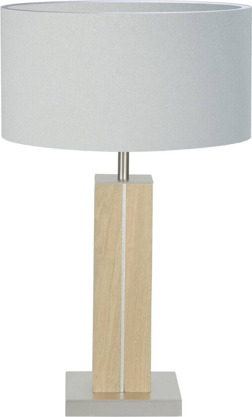 Dana bordlampe, eik natur, hvit, 56 cm