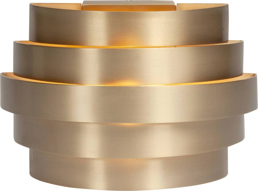 Vegglampe Scudos, aluminium, gull/gull