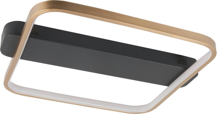 LED-taklampe Ascona, svart/gull, 28 W