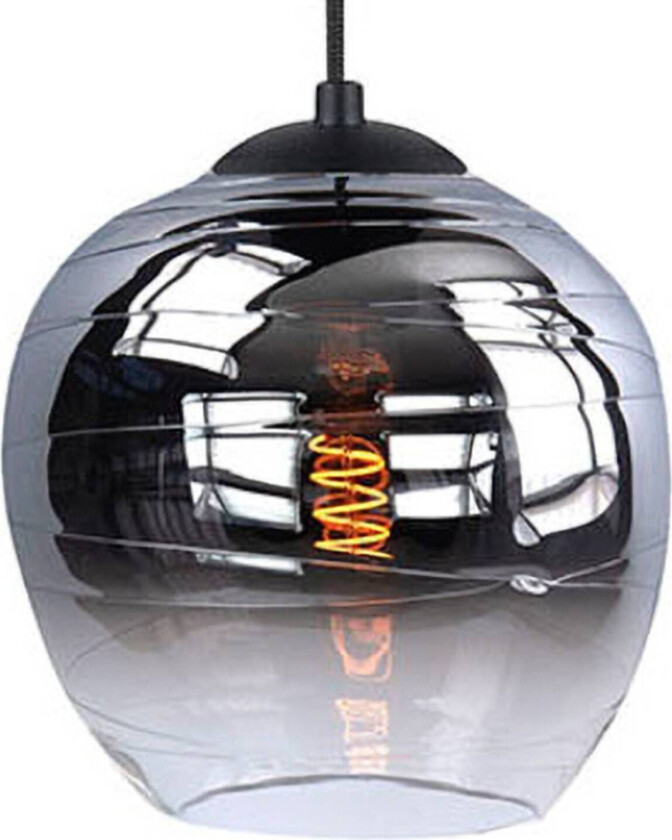 Fantasy Apple-lampeskjerm, røykgrå, Ø 22 cm, glass