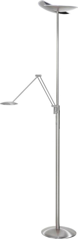 LED-gulvlampe Sapporo, CCT, leselampe, nikkel