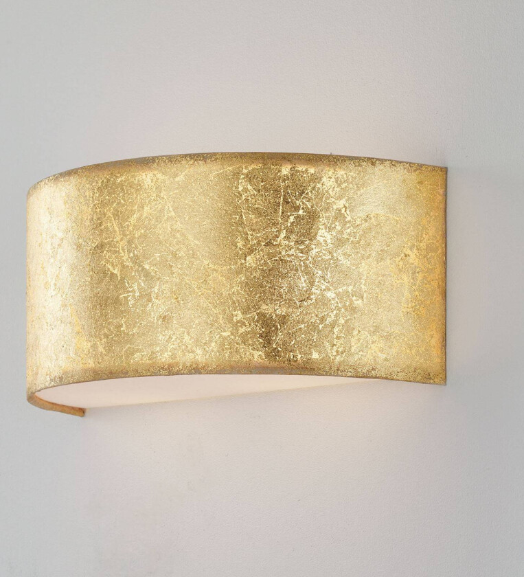 LED-vegglampe Alea med bladgull, dimbar