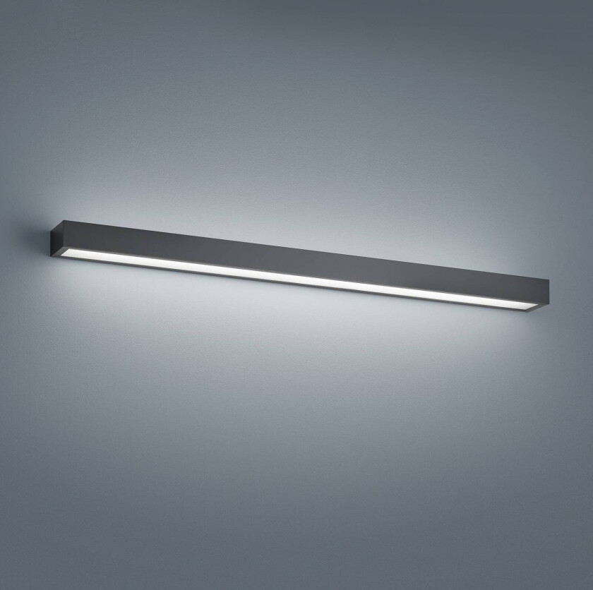 Theia LED-vegglampe, matt svart 90 cm