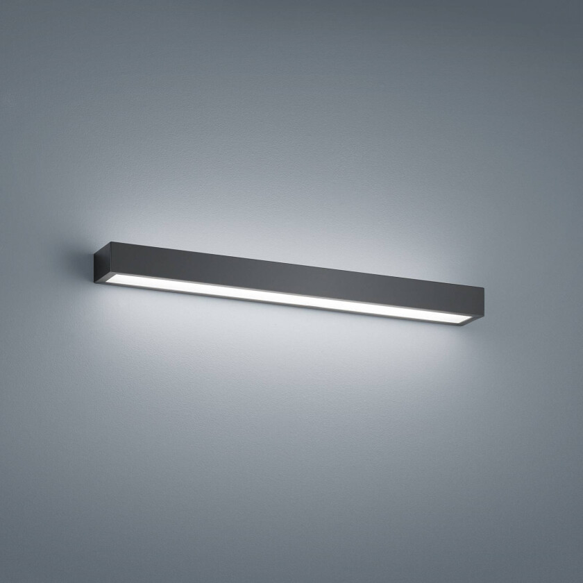 Theia LED-vegglampe, matt svart 60 cm