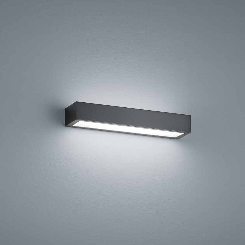 Theia LED-vegglampe, matt svart 30 cm