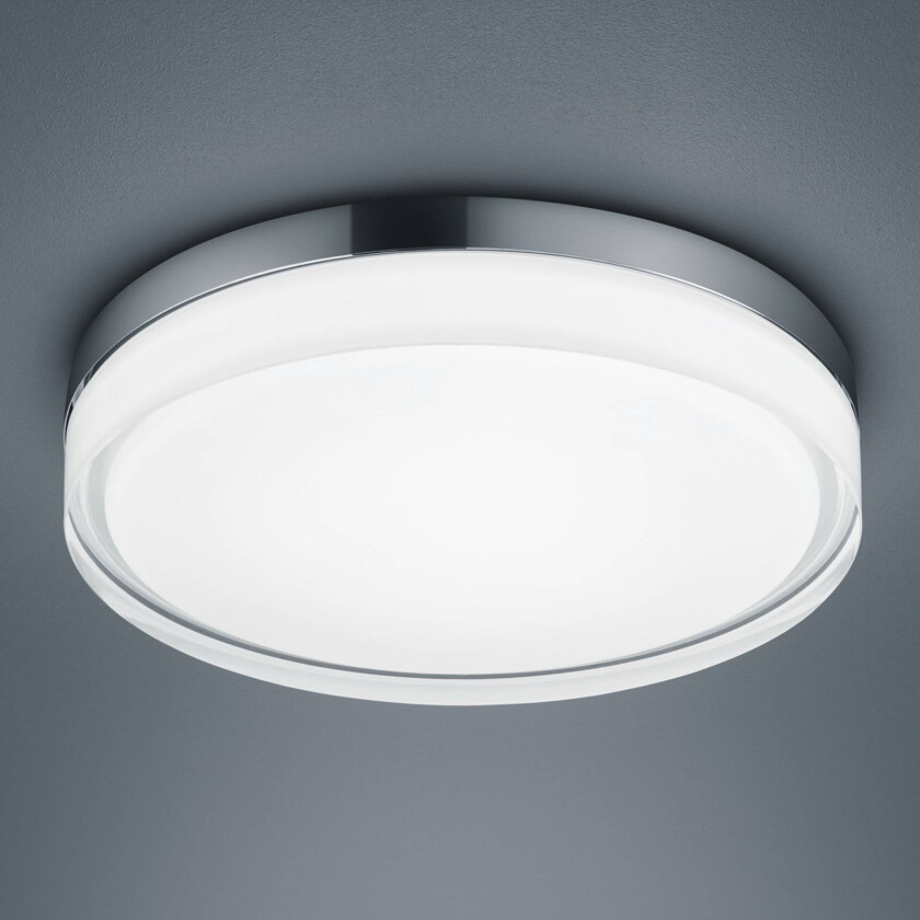 Tana LED-taklampe, krom, Ø 33 cm