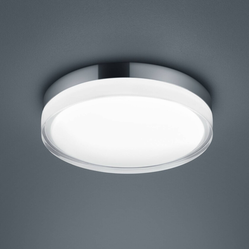 Tana LED-taklampe, krom, Ø 28 cm