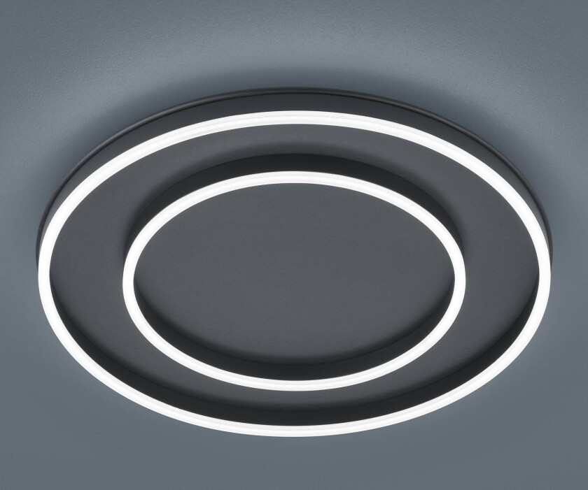 Sona LED-taklampe, svart, Ø 59 cm