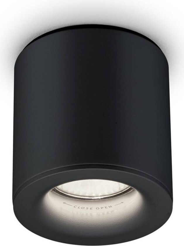 Lot utendørs taklampe, IP65, svart