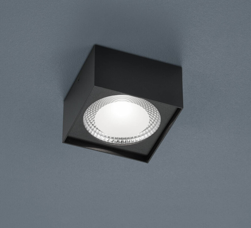 Kari LED-taklampe, kantet, svart