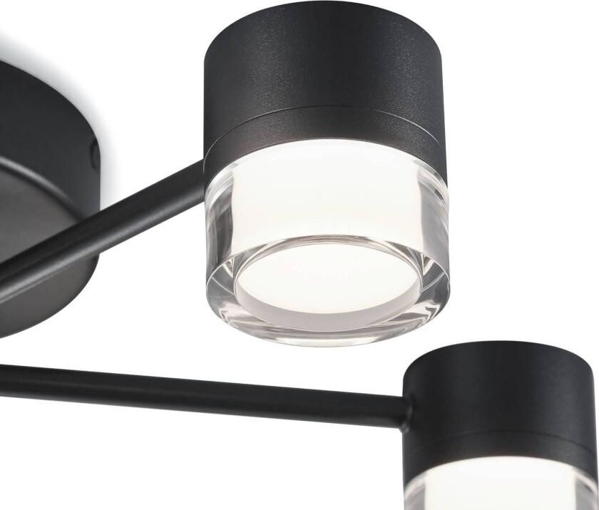Kala LED-taklampe, svart, 11 lyskilder