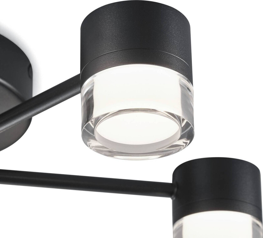 Kala LED-taklampe, svart, 7 lyskilder