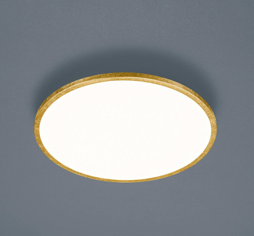 Rack LED-taklampe, dimbar, rund, gull