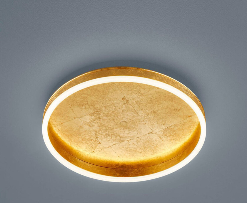 Sona LED-taklampe dimbar, Ø40cm gull