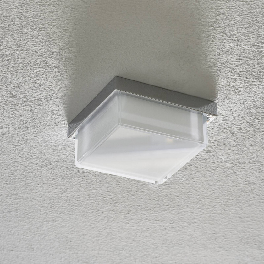 Cosi LED-taklampe, krom, 11x11 cm