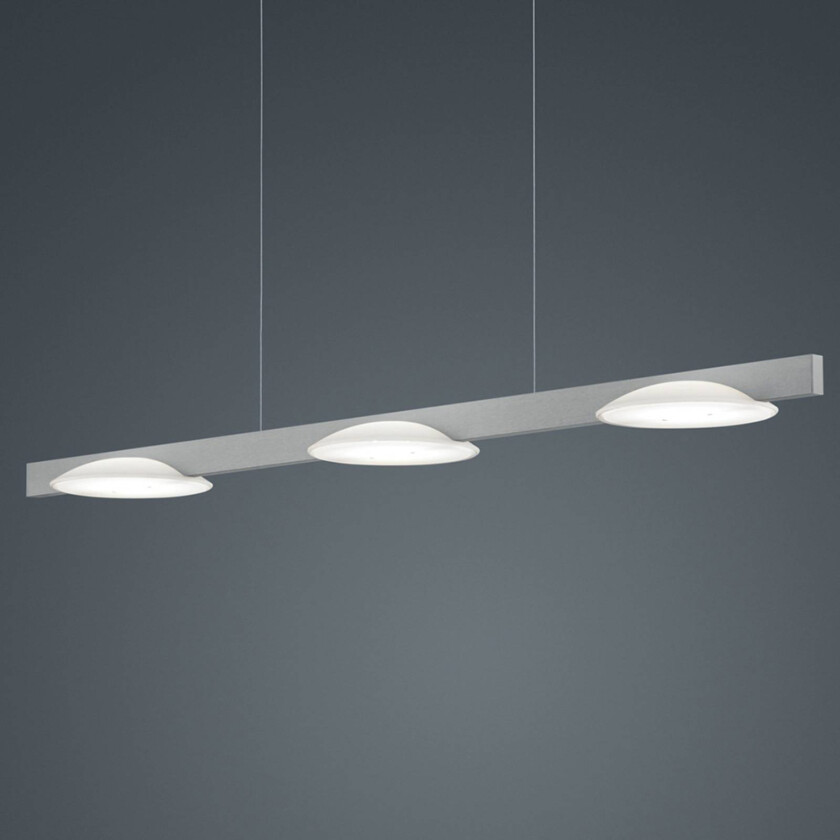 Pole LED-hengelampe, 3 lyskilder, nikkel